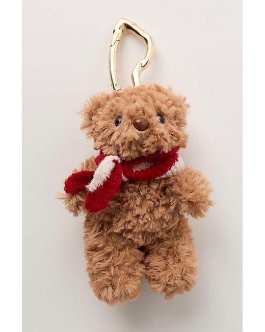 Free People Multicolor Fuzzy Bear Bag Charm