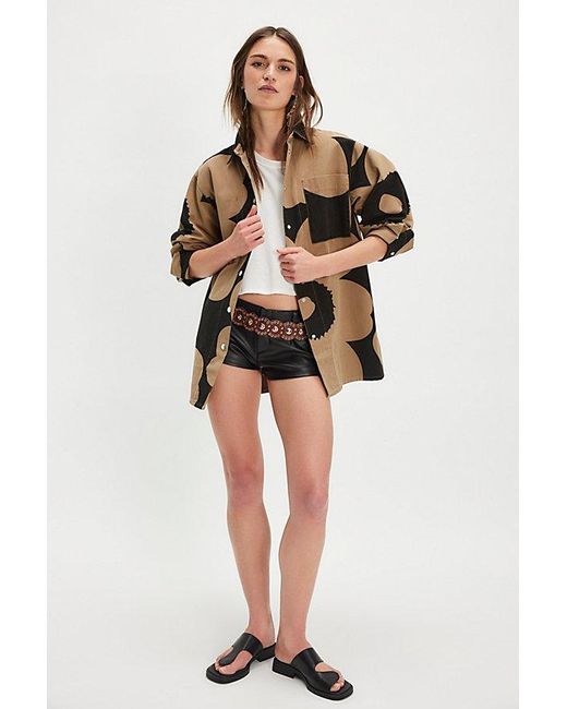 Marimekko Abstraktio Unikko Shirt in Black | Lyst