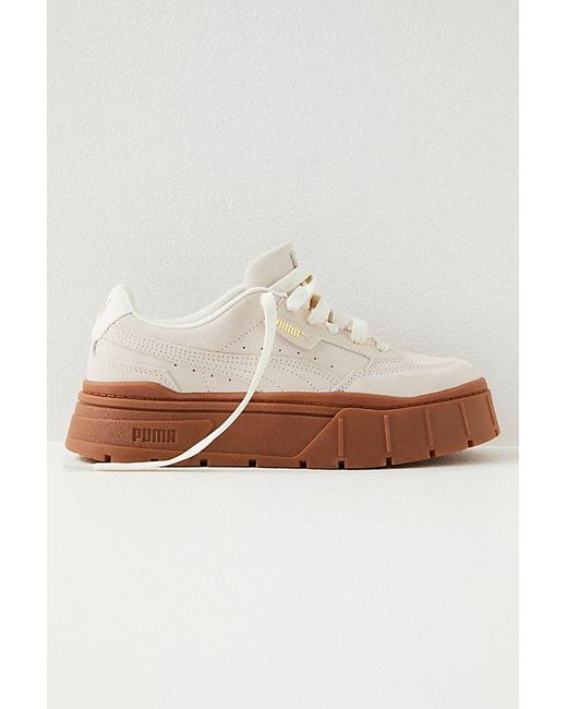 PUMA Mayze Stack Soft Winter Sneakers At Free People In White, Size: Us 8.5