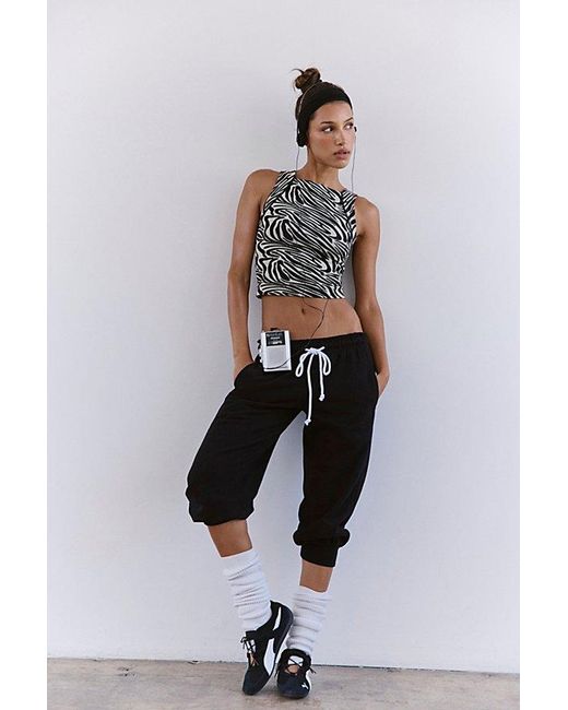 Fp Movement Black Flutter Cropped Joggers