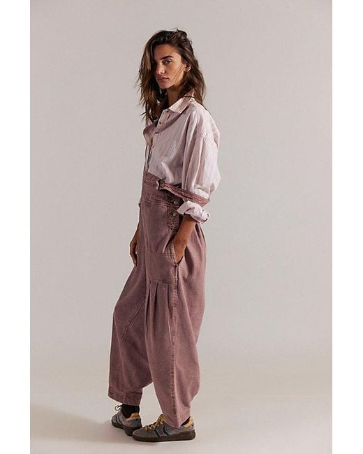 Free People Multicolor Felix Tapered Dungarees By