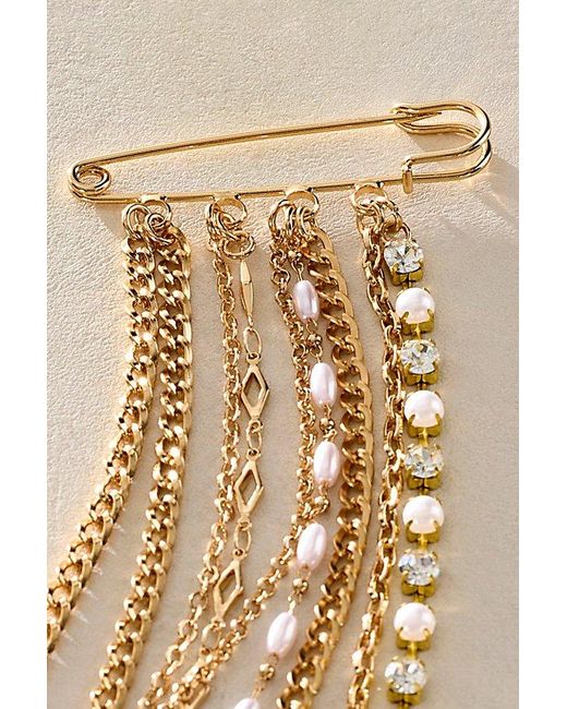 Ariana Ost Brown Longline Pearl Brooch