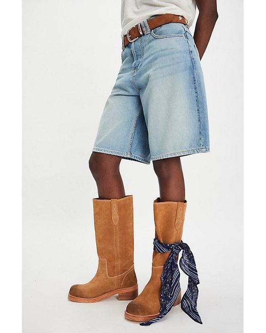 Free People Blaze Pull-On Boots in Brown | Lyst