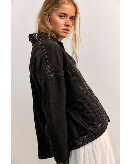 Free People Black We The Free Opal Swing Denim Jacket