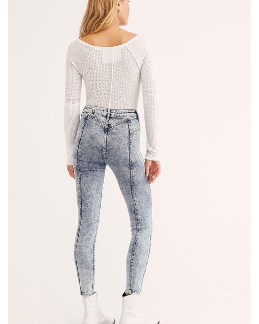 Denim Riley Seamed Skinny Jeans 
