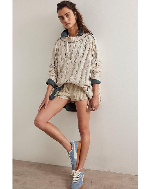 Free People Brown We The Free Morgan Cable Pullover