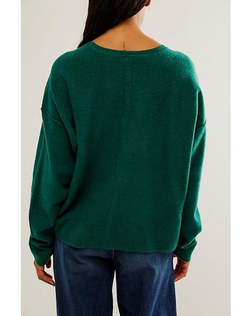 Free People Luna Pullover At In Malachite Green, Size: Xs