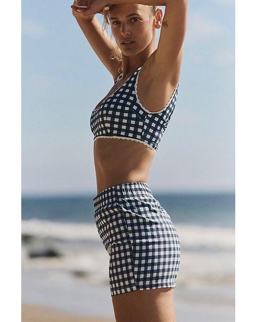 Hammies Blue Cabana Boyshort Swim Trunks