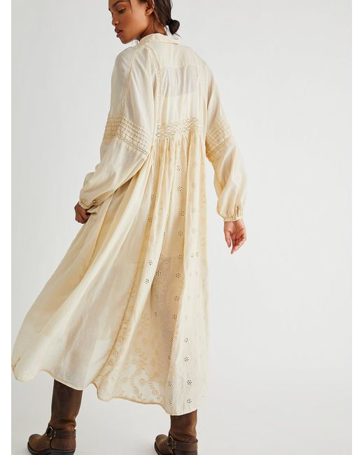 Adventuring Midi Dress in Ecru Combo 