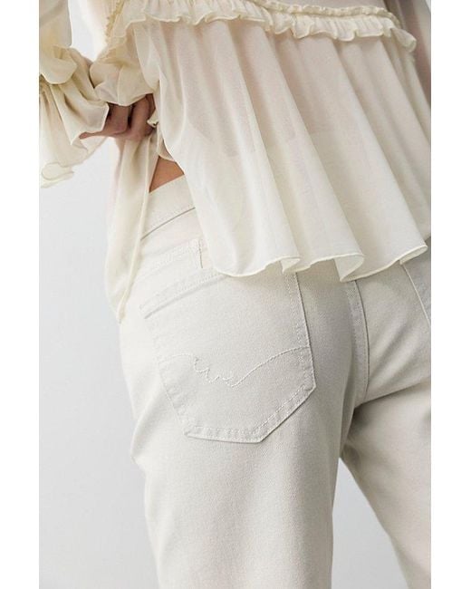 Free People White We The Free Edie High-Rise Tapered Jeans