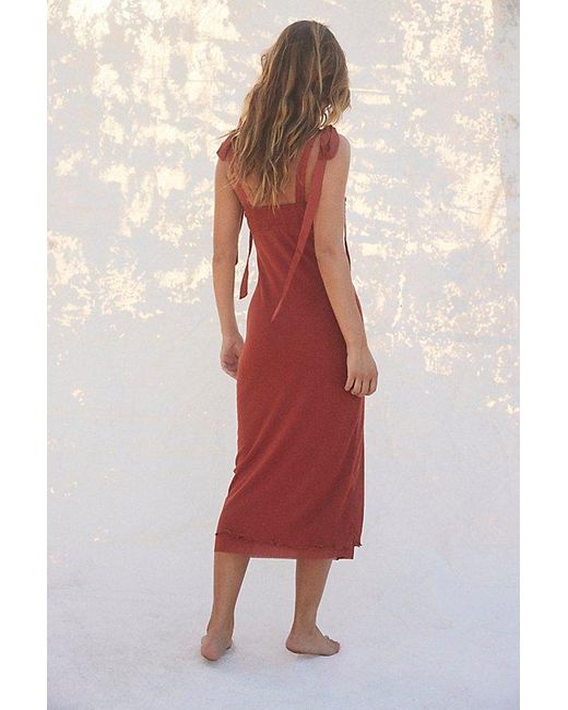 Intimately By Free People Red Got Glam Mesh Slip