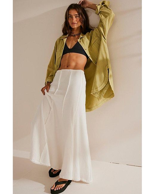 Free People Natural Caught In The Moment Maxi Skirt