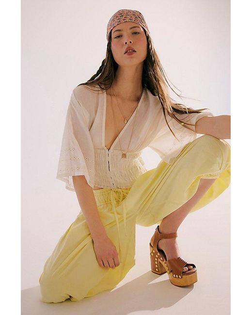 Free People White Ester Blouse