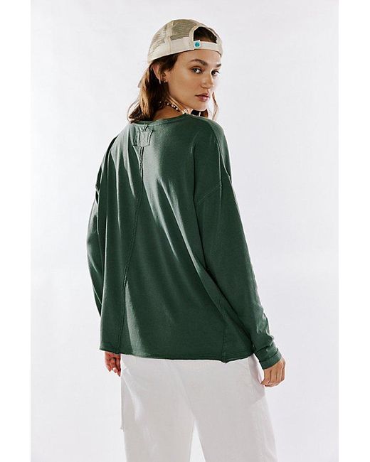 Free People Green We The Free Nina Long-Sleeve Tee