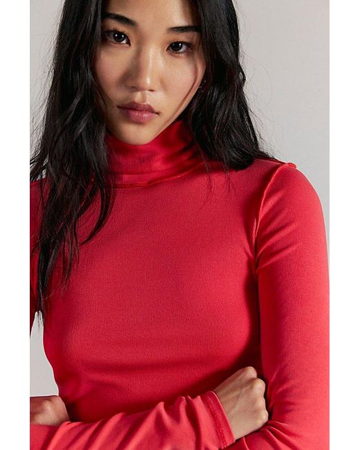 Free People Red We The Free Good Good Turtleneck