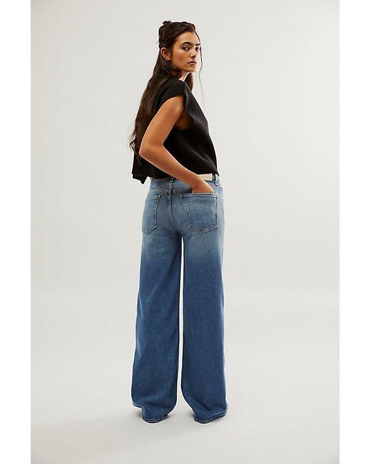 Citizens of Humanity Blue Loli Mid-Rise Wide-Leg Jeans