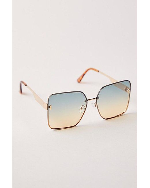 Free People Brown Groovy Square Sunnies