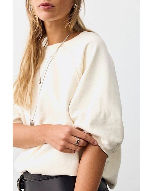 Free People White Better On Sweatshirt
