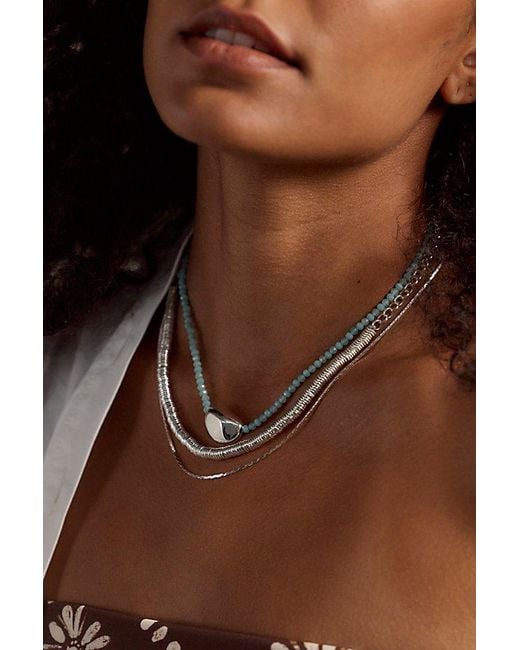 Free People Multicolor Wes Semiprecious Layer Necklace