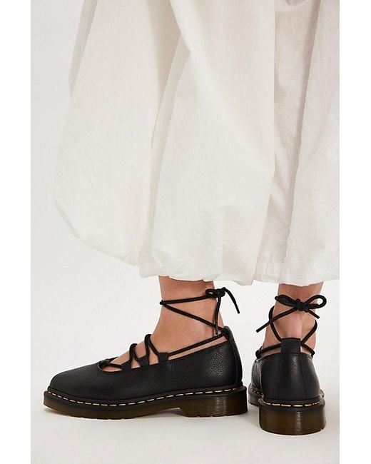 Dr. Martens White Elphie Ii Wrap Mary Janes Top