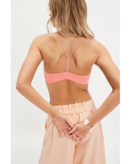 Free People Pink Barely There T-Back Bralette