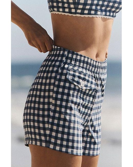 Hammies Blue Cabana Boyshort Swim Trunks