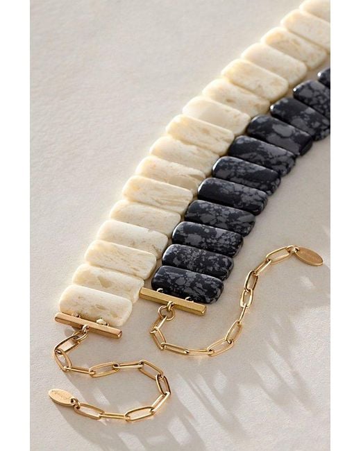 Free People Natural Dunes Recon Stone Anklet