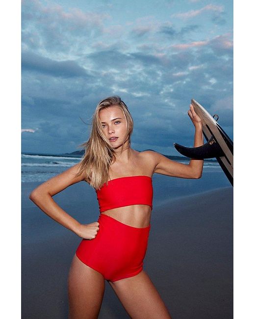 Heidi Merrick Blue Vicent Bikini Top At Free People In Poppy, Size: Small