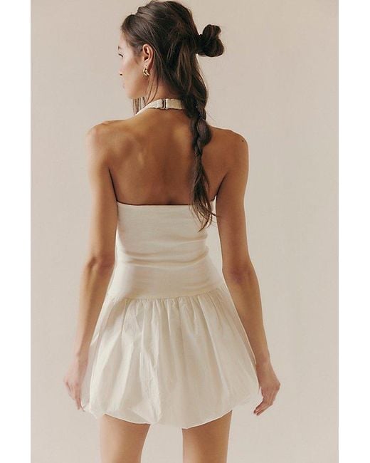 Bec & Bridge Natural Freya Bubble Mini Dress