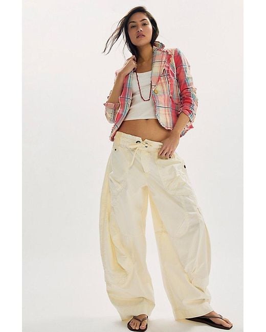 Free People White We The Free Onset Pull-On Cargo Pants
