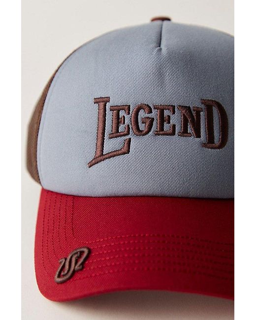 Urban Outfitters Red On The Road Trucker Hat By
