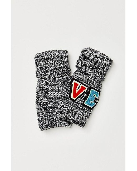 Free People Natural Waffle Knit Love Mittens