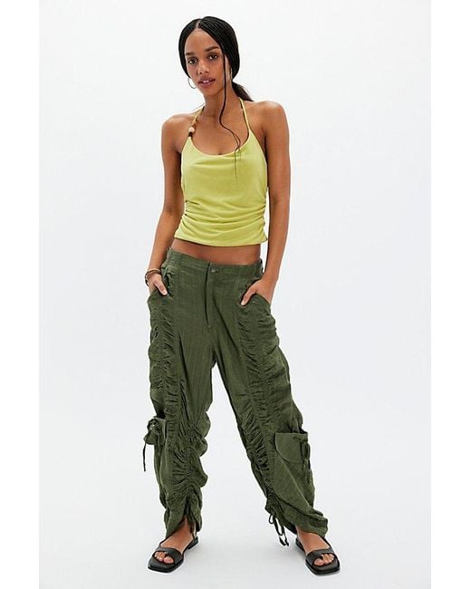 Free People Green Toni Beaded Tank Top