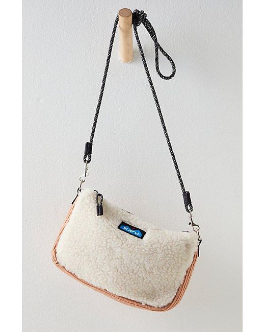 Kavu White So Snuggy Crossbody At Free People In Blush Cloud