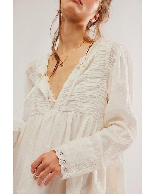 Free People Natural Odelia Mini At In Ivory, Size: Xs