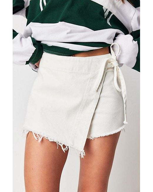 Free People White We The Free Emmy Denim Skort