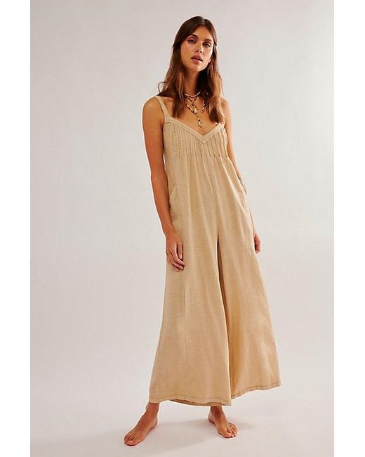 Free People Natural Drifting Dreams One-piece At In Croissant, Size: Xs