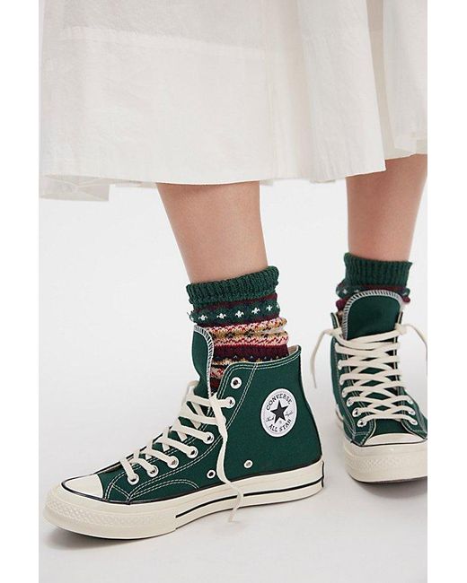 Converse Green Chuck 70 Recycled Canvas Hi-Top Sneakers