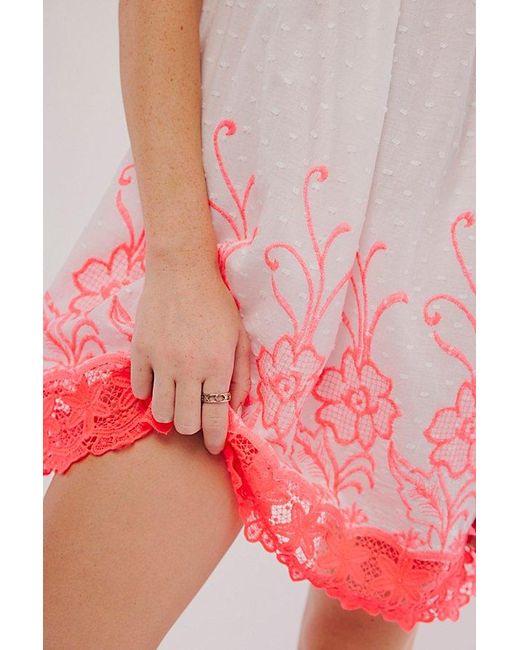 Free People Red Day Glow Shapeless Slip