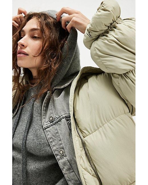Free People Solid Cotton Candy Puffer Jacket in White Lyst UK