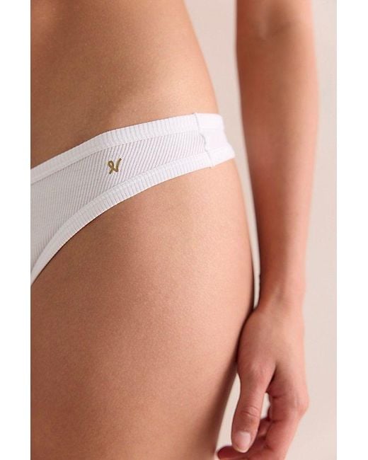 Nudea Brown The Organic Cotton Dipped Thong 2 Pack