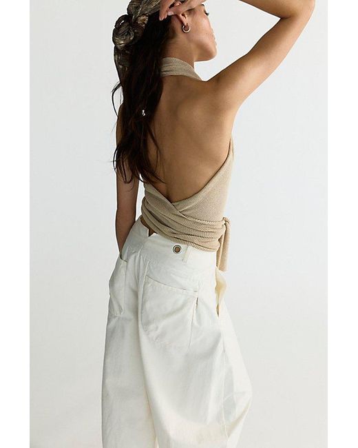 Free People Natural Sky High Lantern Pants