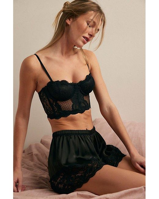 Intimately By Free People Black Midweek Dance Longline Balconette Bra By