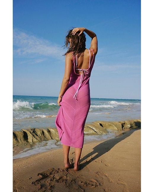 Free People Pink Sandy Cover-up Midi