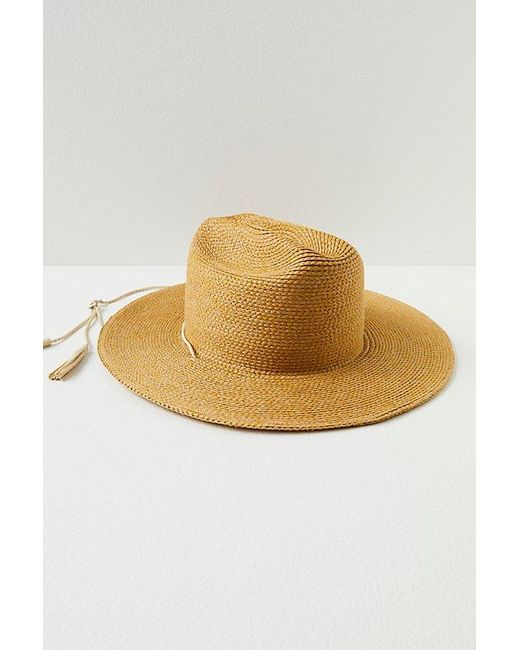 Free People Orange Desert Riviera Packable Straw Hat At In Natural