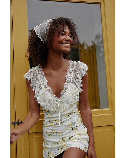 For Love & Lemons White X Fp Audrey Mini Slip