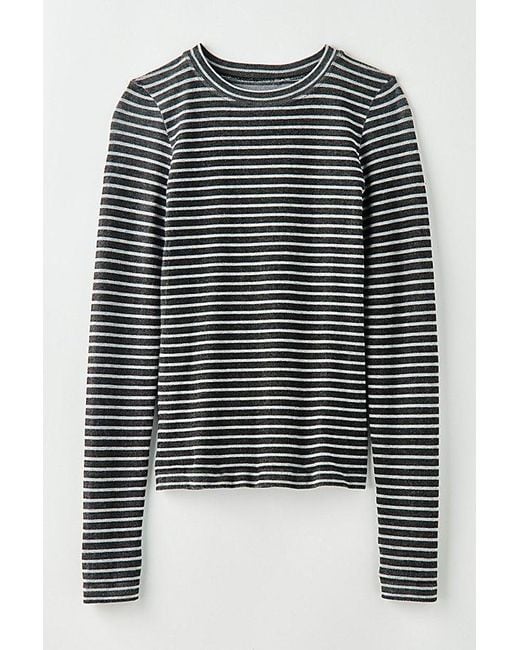 Intimately By Free People Multicolor Just Enough Stripe Crew Neck Long Sleeve By