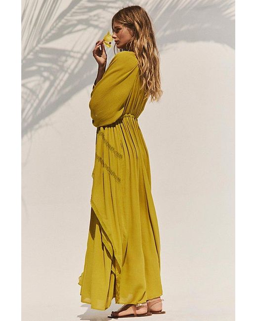 free-est Yellow Plenty Of Love Maxi Dress By