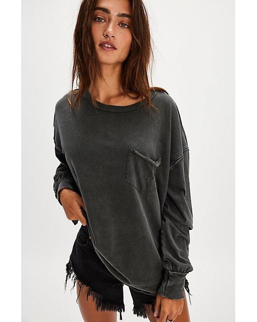 Free People Multicolor Fade Into You Tee At Free People In Metal Stiletto, Size: Xs