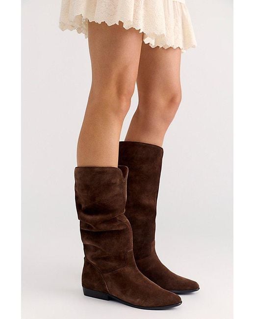 Jeffrey Campbell Blue Saratoga Slouch Boots Shoe By